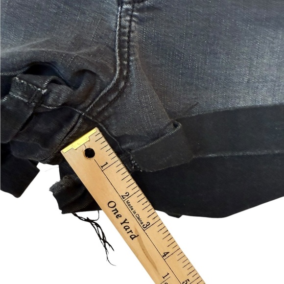 One Teaspoon Harlets Black High Rise Long Rise Fitted Twisted Cuff Hem Size 30 - Picture 8 of 9